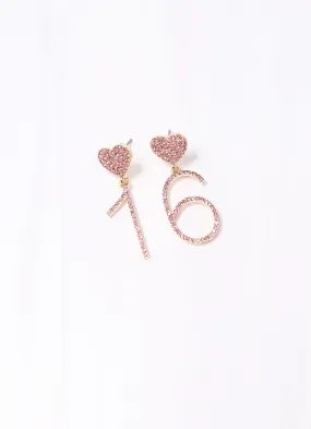 16 CZ Drop Earring PINK