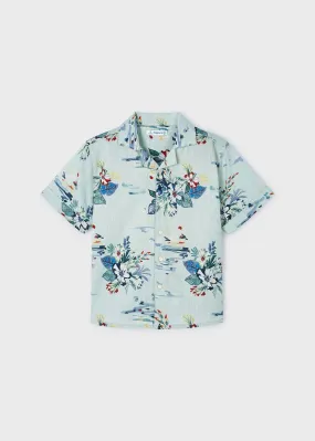 3114 - S/s buttondown shirt for boy - Botanic