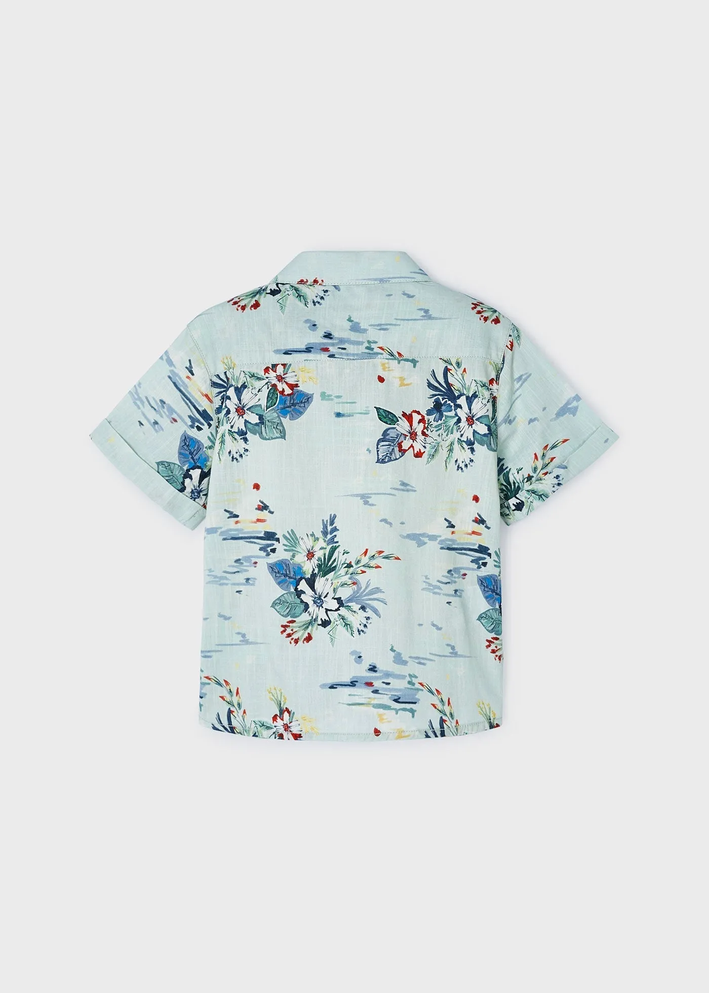 3114 - S/s buttondown shirt for boy - Botanic