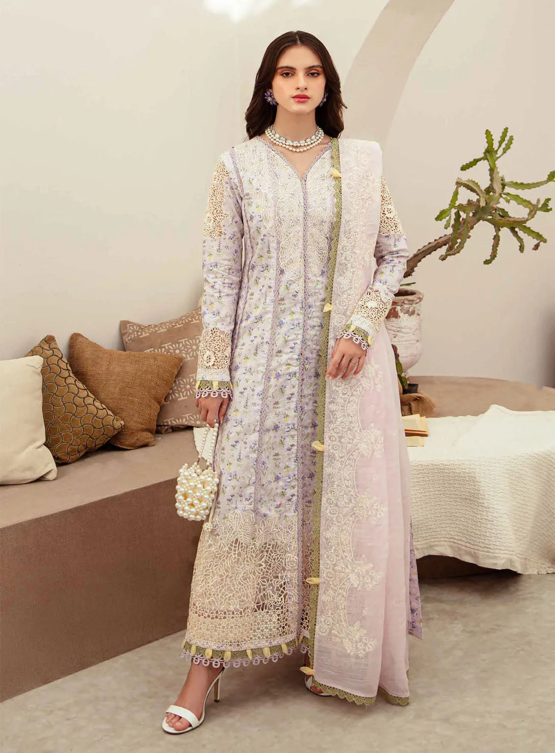 Alif Affordable By AJR Couture Embroidered Lawn 3 Piece Unstitched Suit AJR24AA AFL-02 ARIA