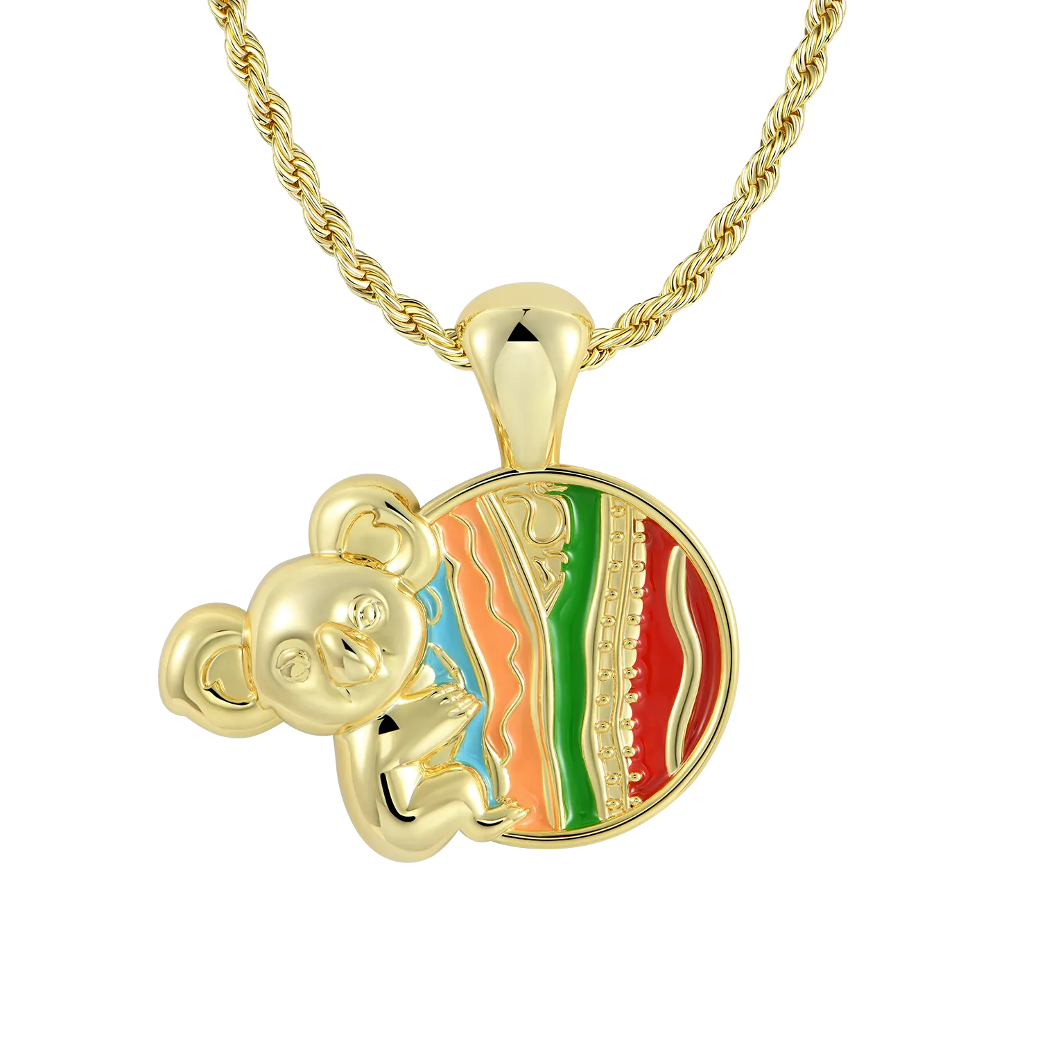 APORRO X COOGI Enamel Sweater Stripes Koala Pendant