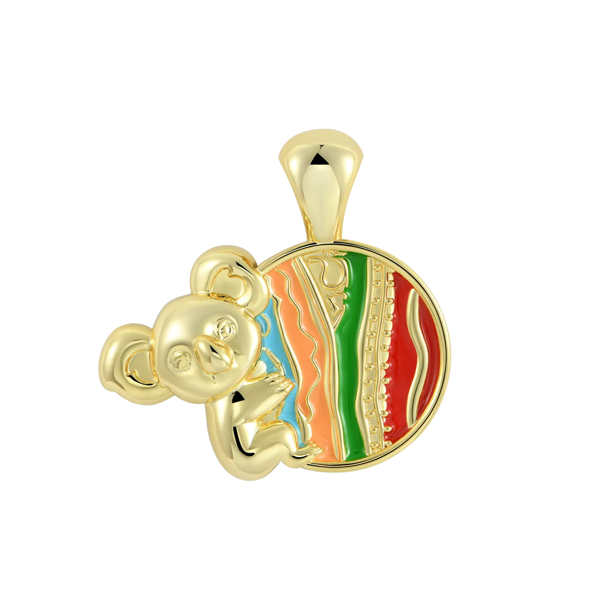 APORRO X COOGI Enamel Sweater Stripes Koala Pendant