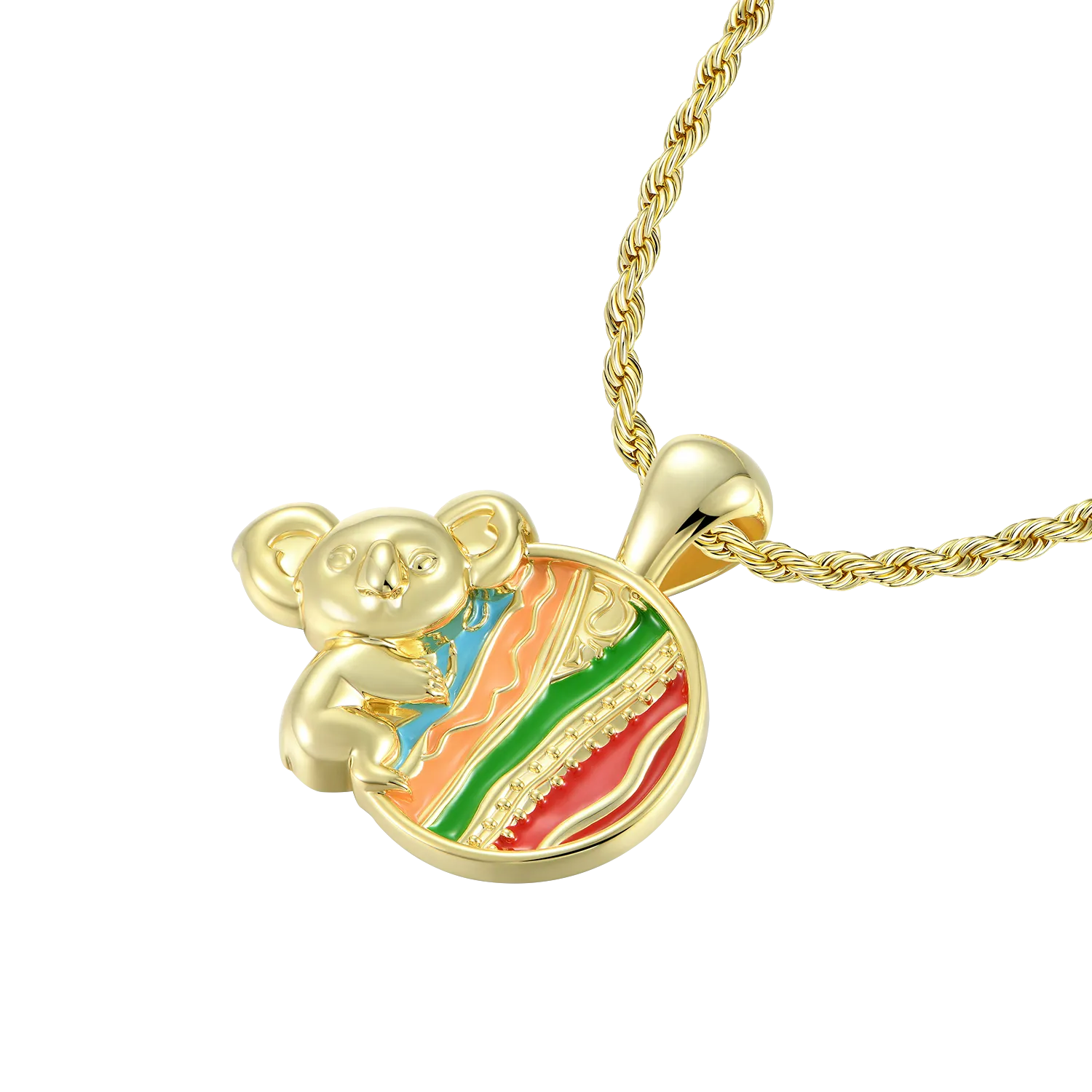 APORRO X COOGI Enamel Sweater Stripes Koala Pendant