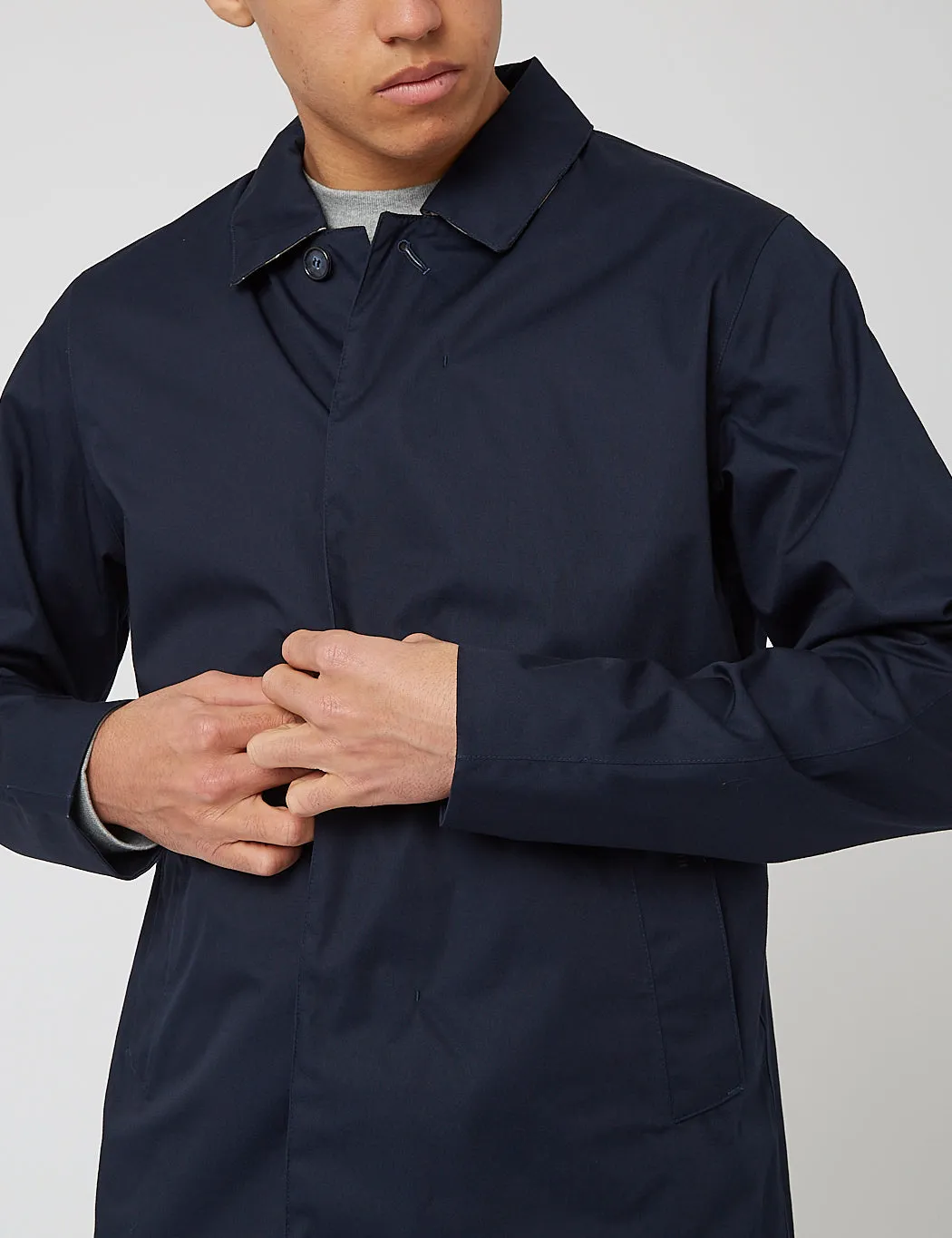 Barbour Rokig Mac Jacket - Navy Blue