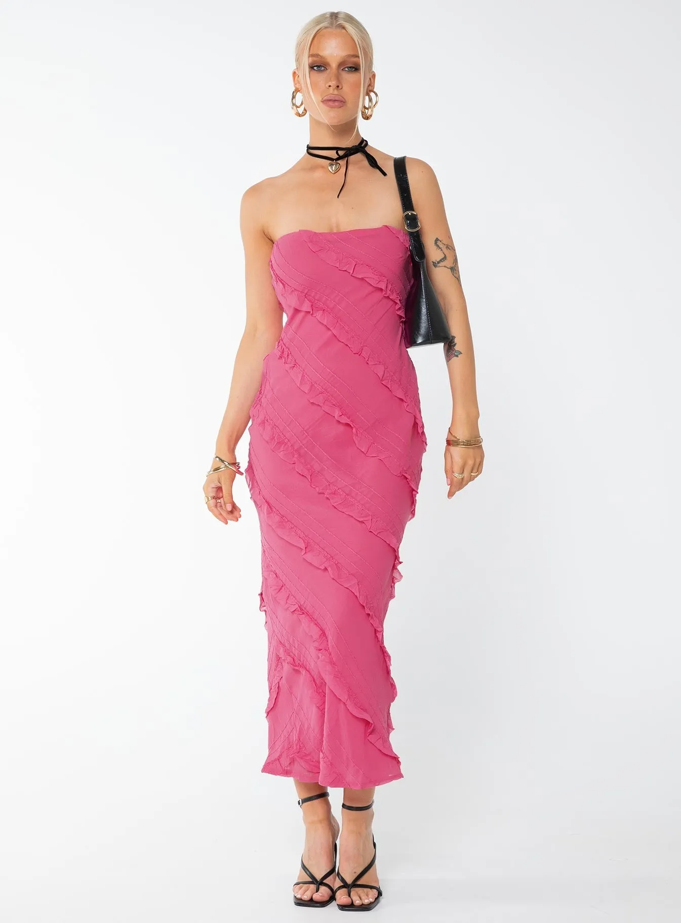 Baylie Maxi Dress Hot Pink