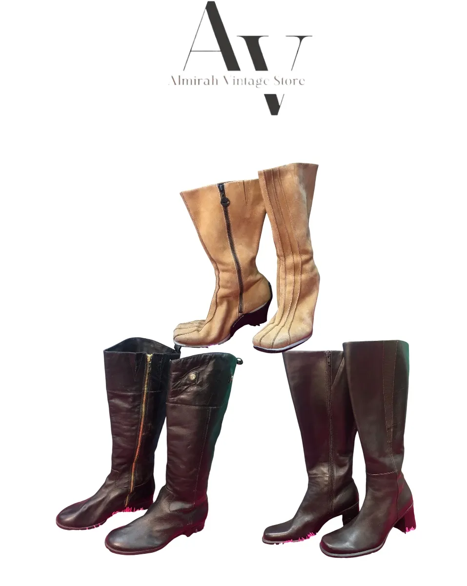 Beautiful y2k leather boots 10 pairs