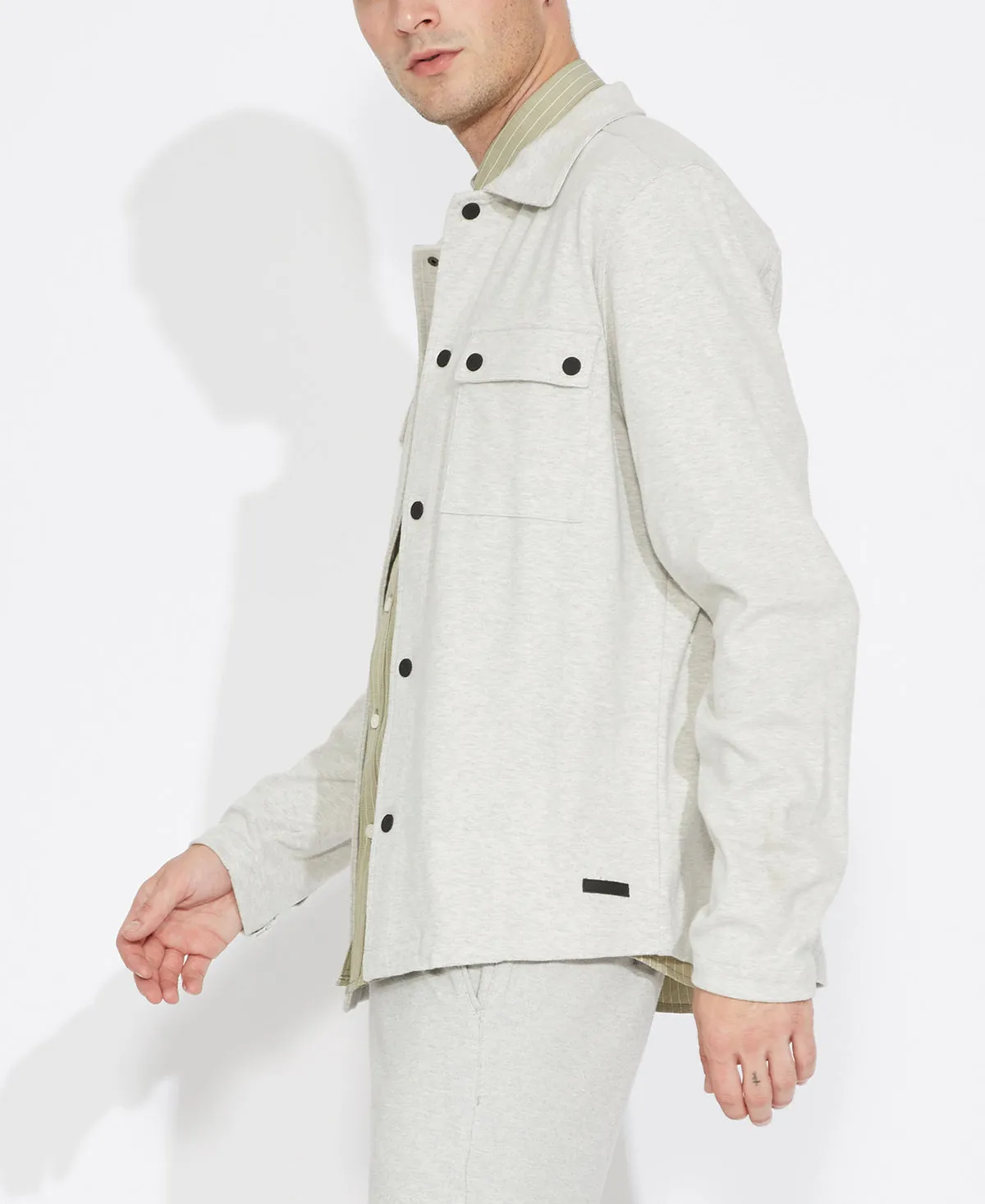 Bennett Heavy Knit Jacket (Heather Light Gray)