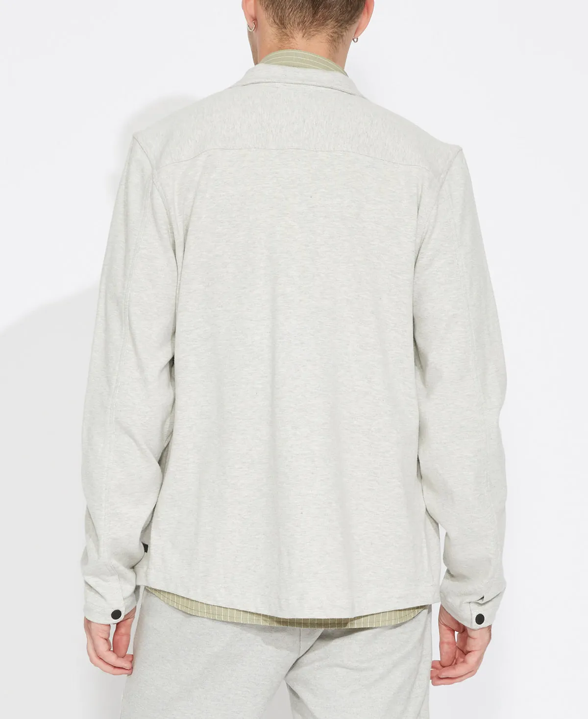 Bennett Heavy Knit Jacket (Heather Light Gray)