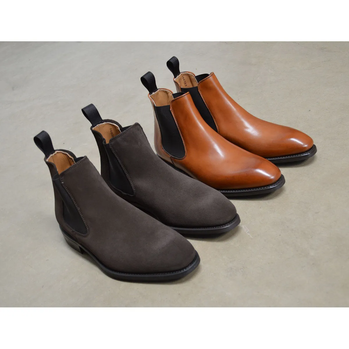 Berwick 1707 Chelsea Boot (475)- Dark Brown Suede