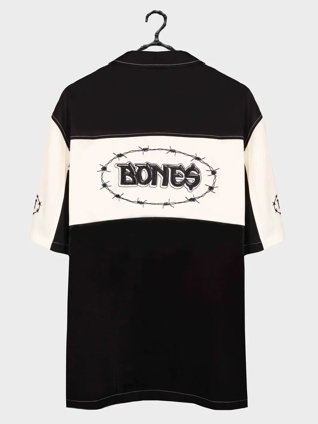 BONES RACING BOWLO SHIRT - WHITE