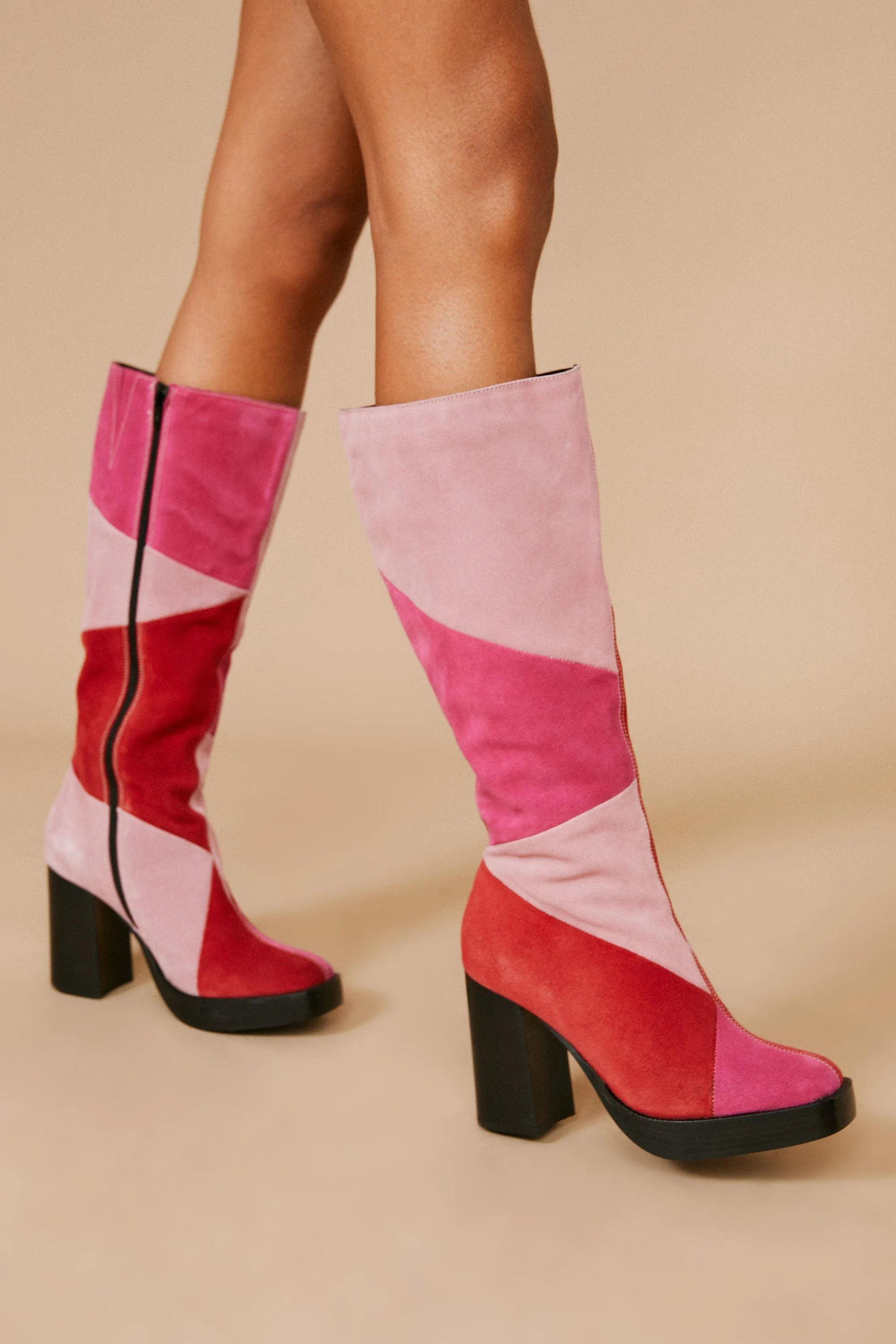 Boots | Real Suede Platform Knee High Boots | NastyGal