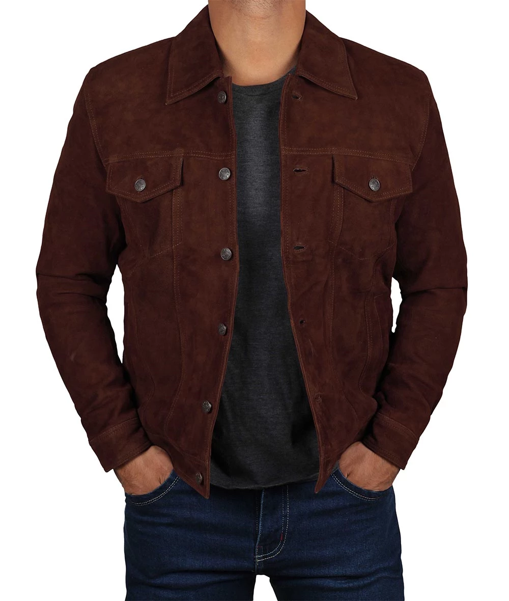 Brown Suede Jacket for Men