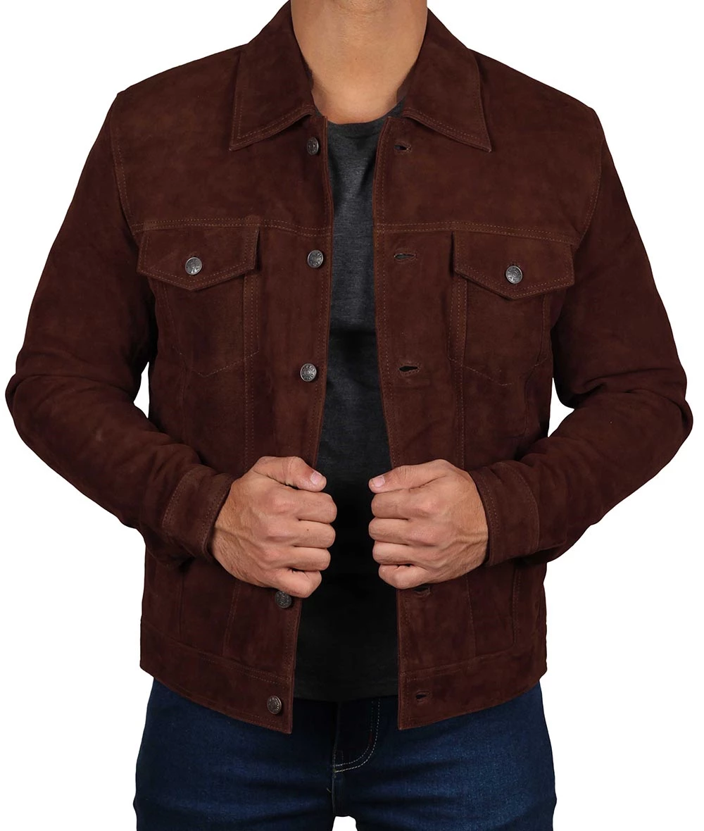 Brown Suede Jacket for Men