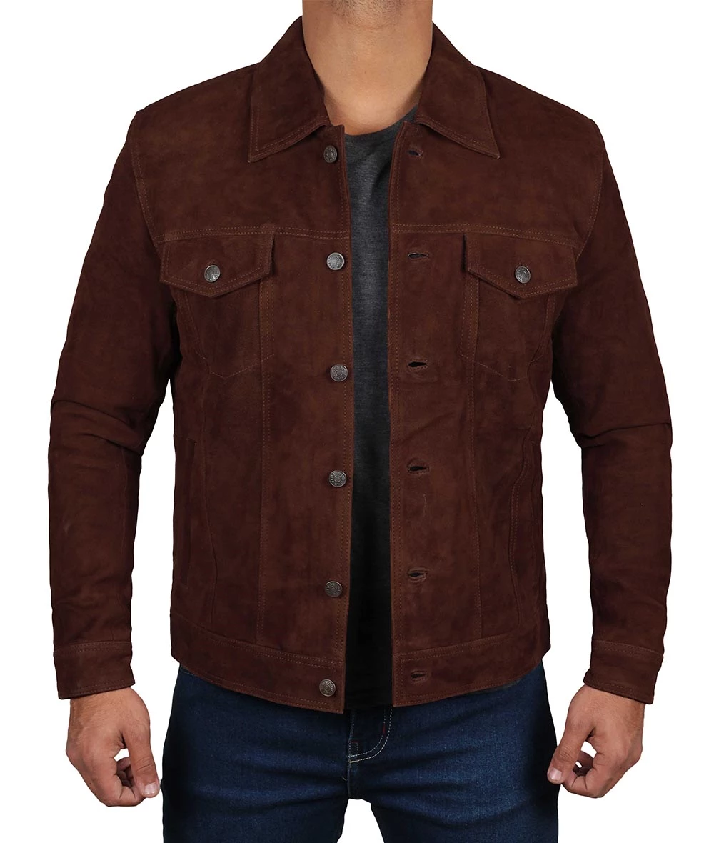 Brown Suede Jacket for Men