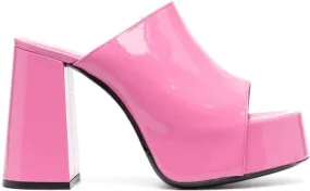 BY FAR Brad 120mm platform sandals Pink