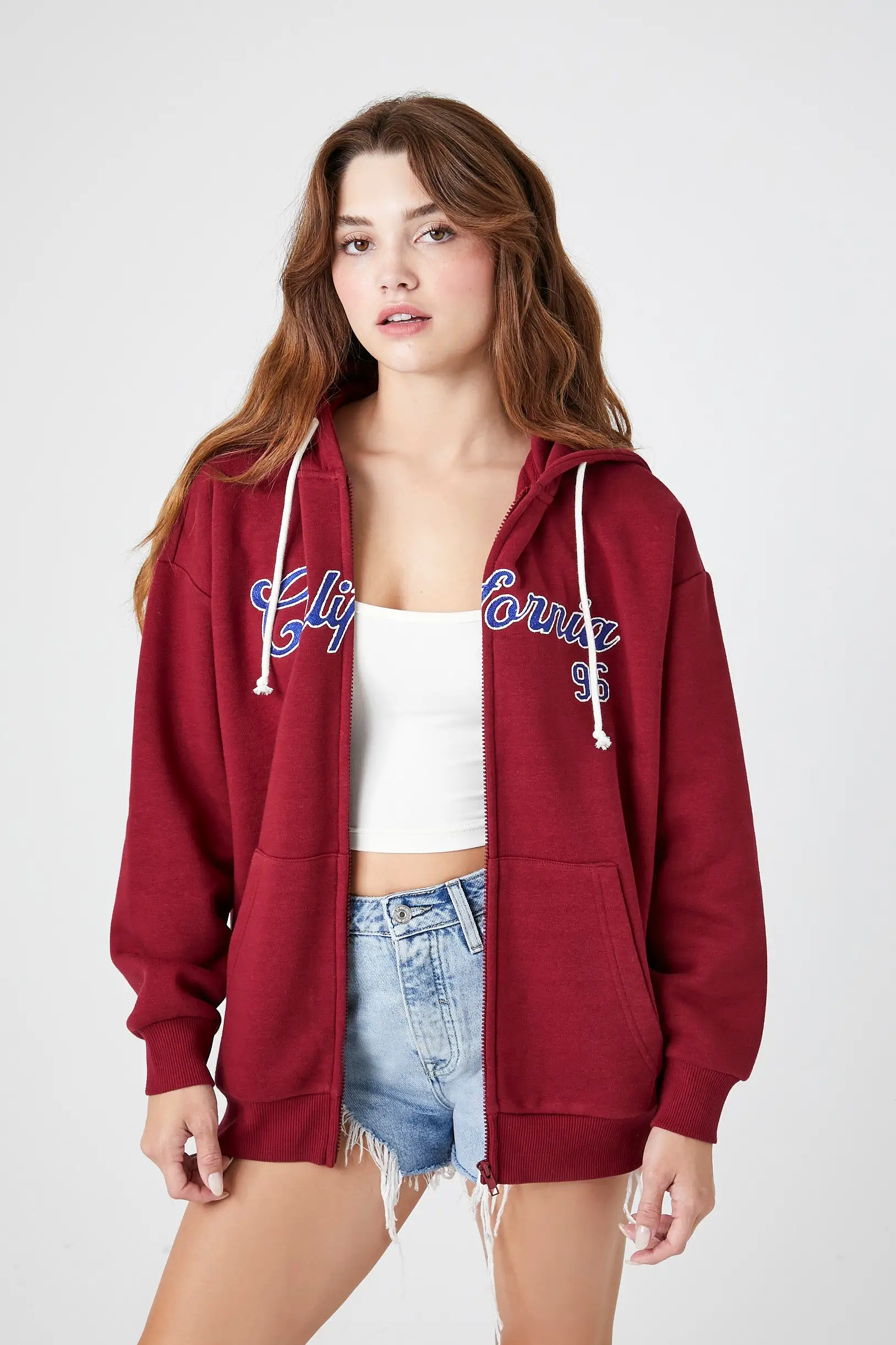 California Graphic Zip-Up Hoodie