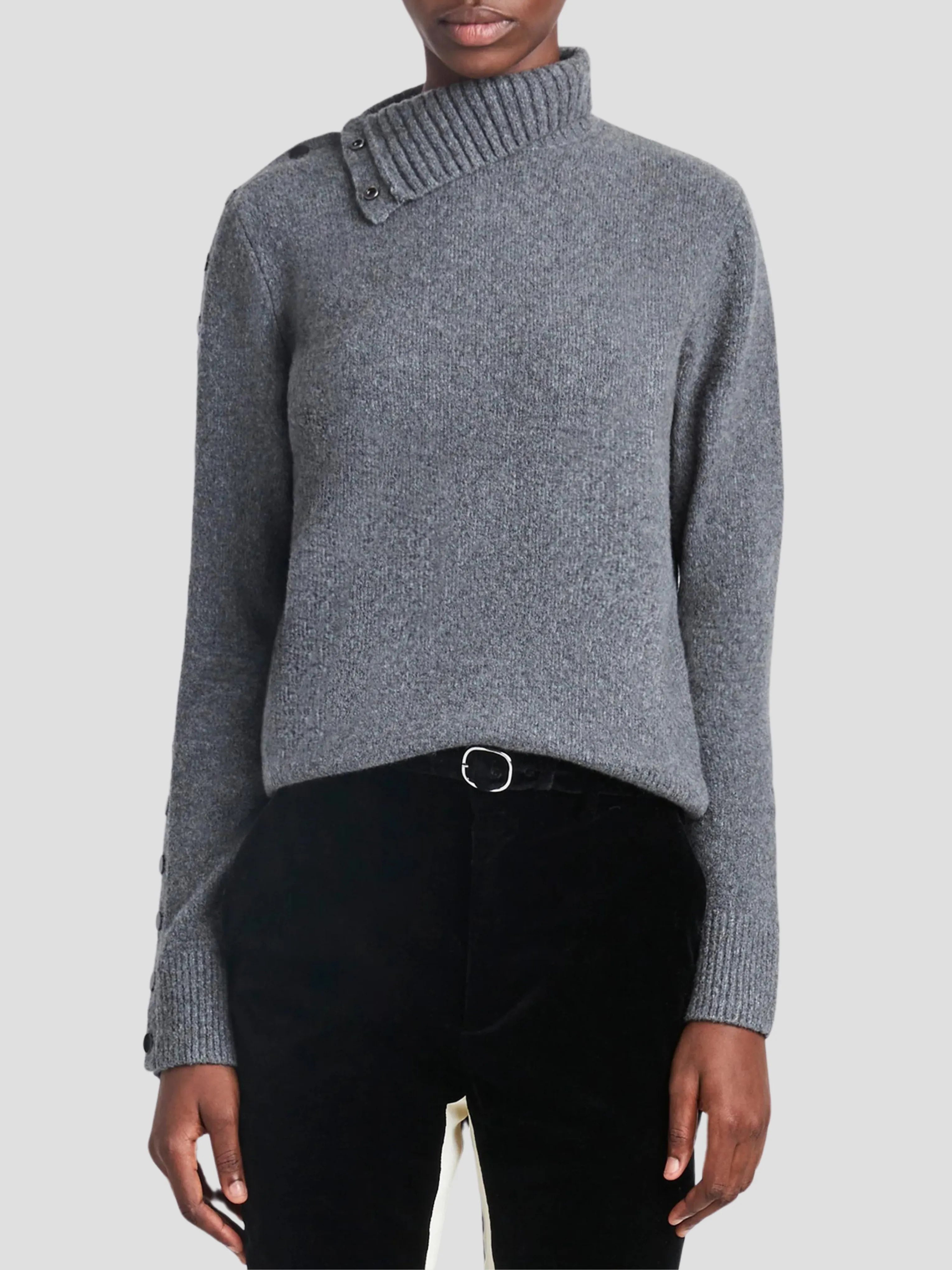 Camilla Sweater In Lofty Eco Cashmere in Grey