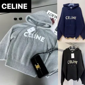 CELINE  |Celine sweater with hood in ribbed wool