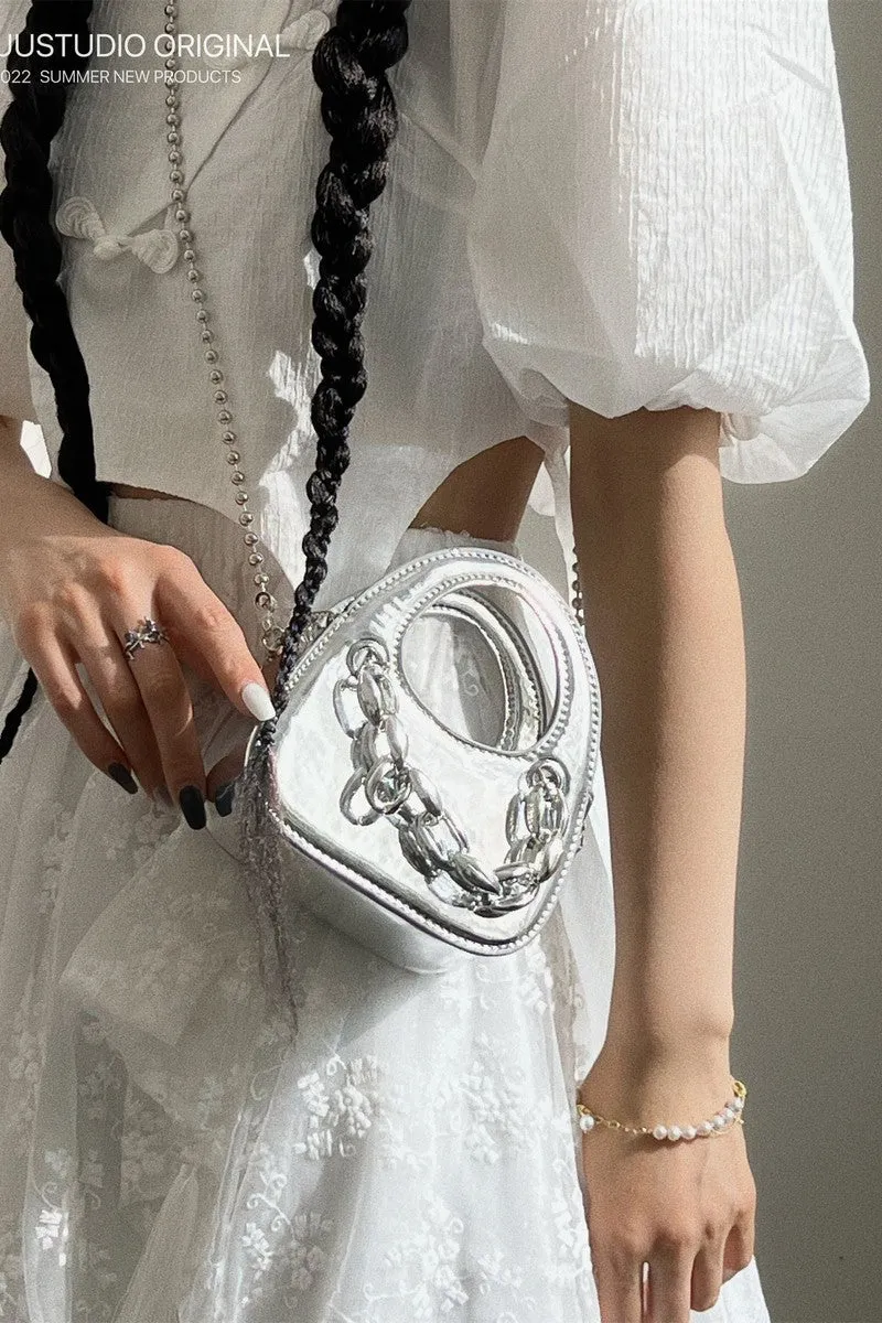 Chain Crossbody Mini Tote Bag