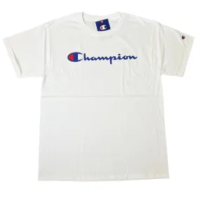 Champion Authentic Script Logo Print Jersey T-Shirt - White