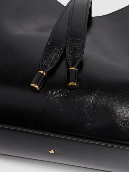 Chloé   Marcie shiny leather tote bag 