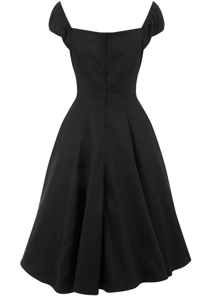 Collectif Dolores Classic 50's Swing Dress Black