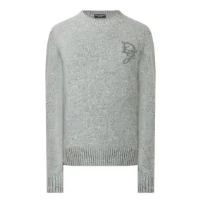 DOLCE & GABBANA DG-Embroidered Sweater - Grey