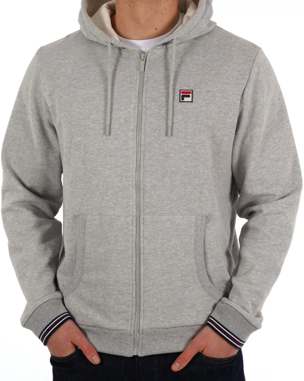 Fila Vintage Tenconi Hoodie Light Grey Marl