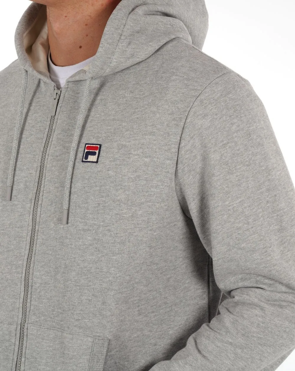 Fila Vintage Tenconi Hoodie Light Grey Marl