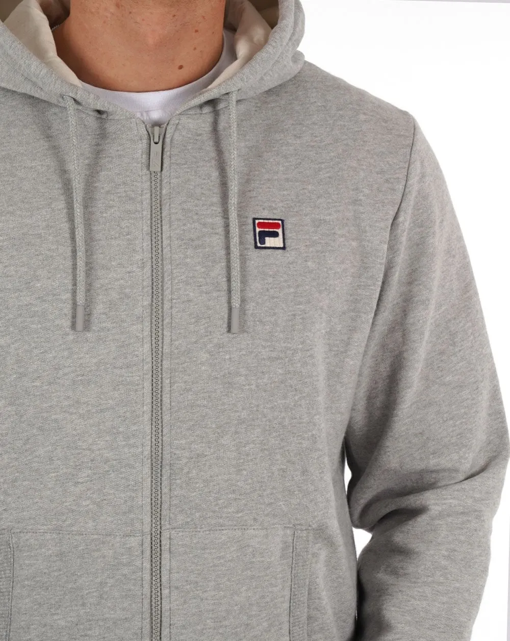 Fila Vintage Tenconi Hoodie Light Grey Marl