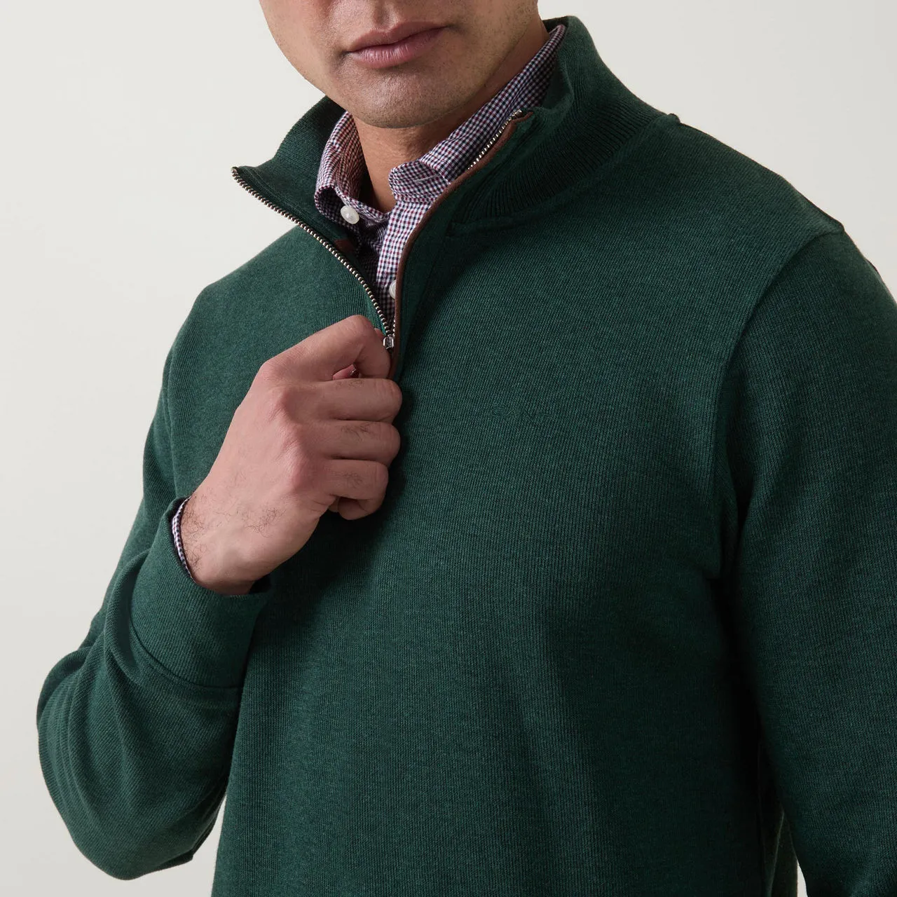 GANT Sacker Half-Zip Sweater - Dark Green