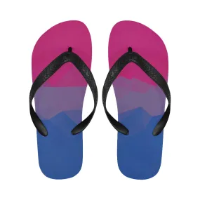 Geometric Bisexual Pride Unisex Flip Flops