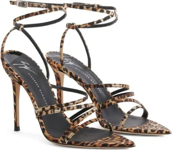 Giuseppe Zanotti Intriigo Claire 90mm animal-print sandals Brown