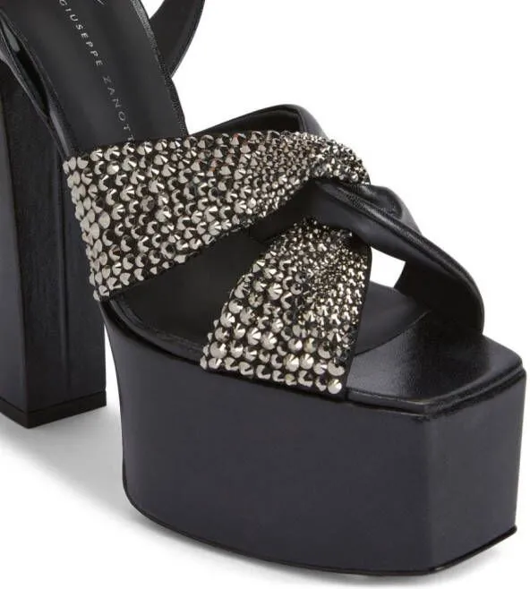 Giuseppe Zanotti Souree 150mm crystal-embellished sandals Black