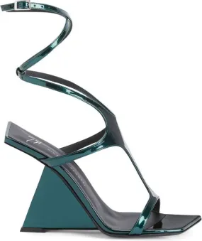 Giuseppe Zanotti Tutankamon 105mm leather sandals Green