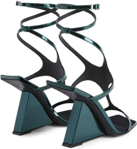 Giuseppe Zanotti Tutankamon 105mm leather sandals Green