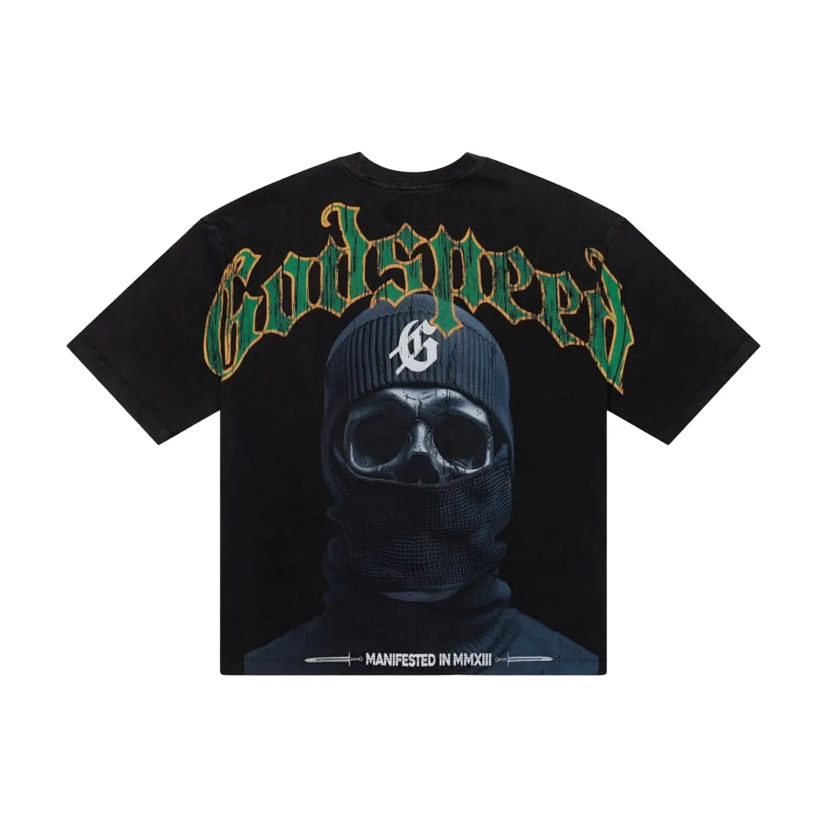 Godspeed Mens Balaclavas SZN Crew Neck T-Shirt Black Wash