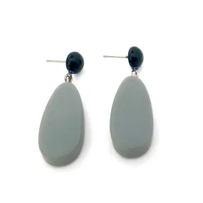 Grey Matte Alex Drop Earrings *