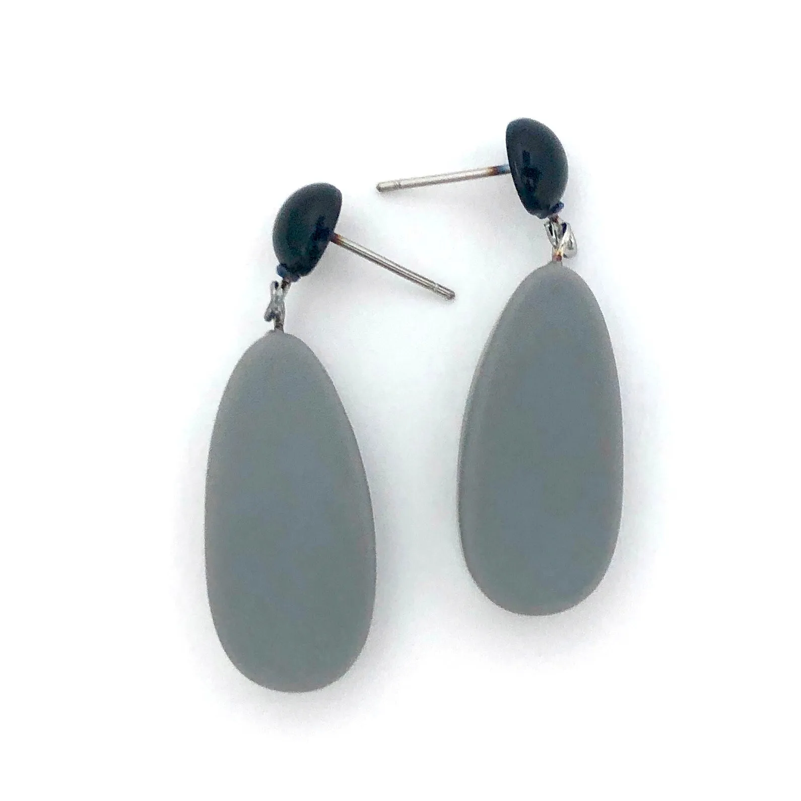 Grey Matte Alex Drop Earrings *