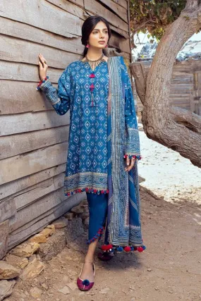 Gul Ahmed Chunri Embroidered Lawn Unstitched 3Pc Suit CL-42003A