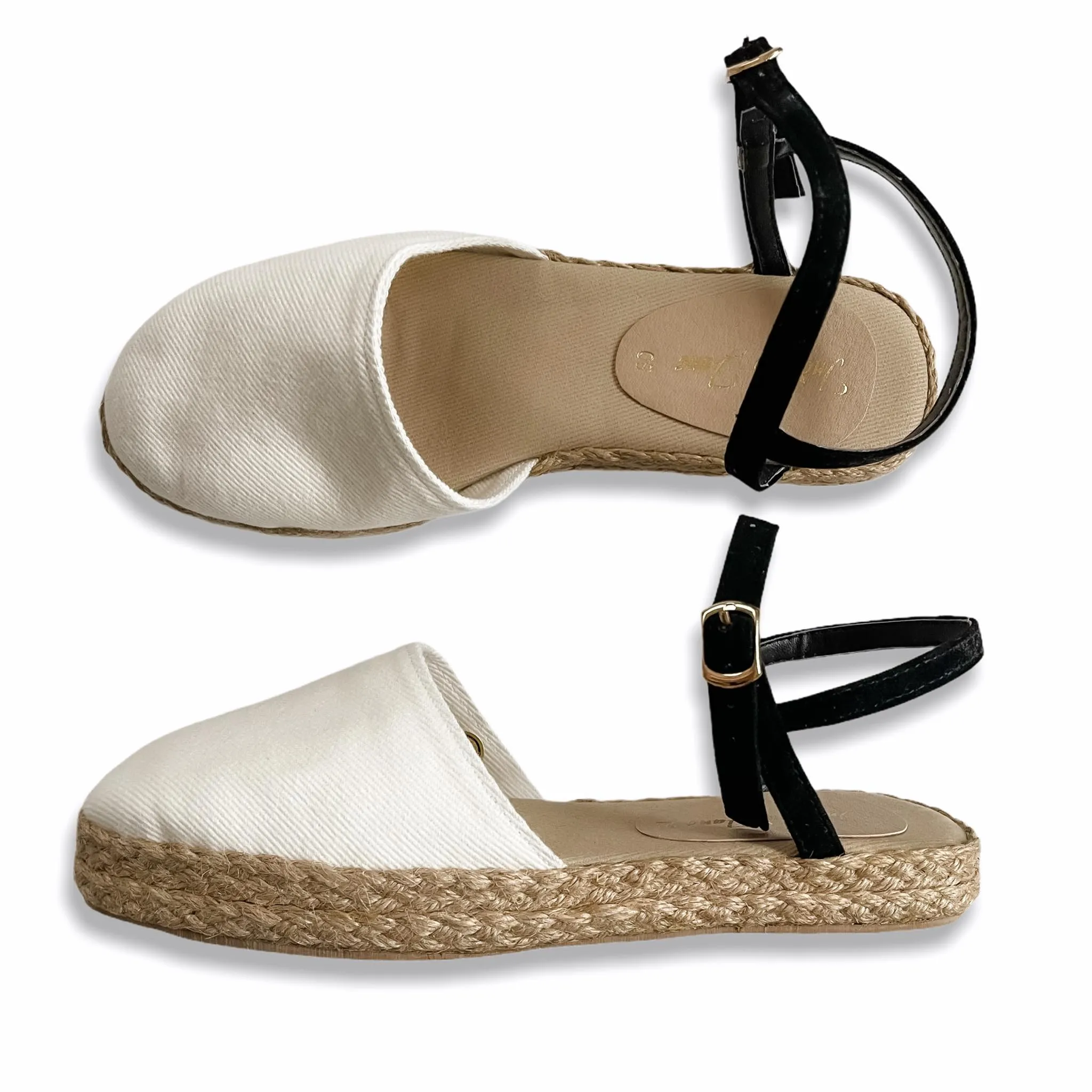 HOLLY White Abaca Platform Sandals