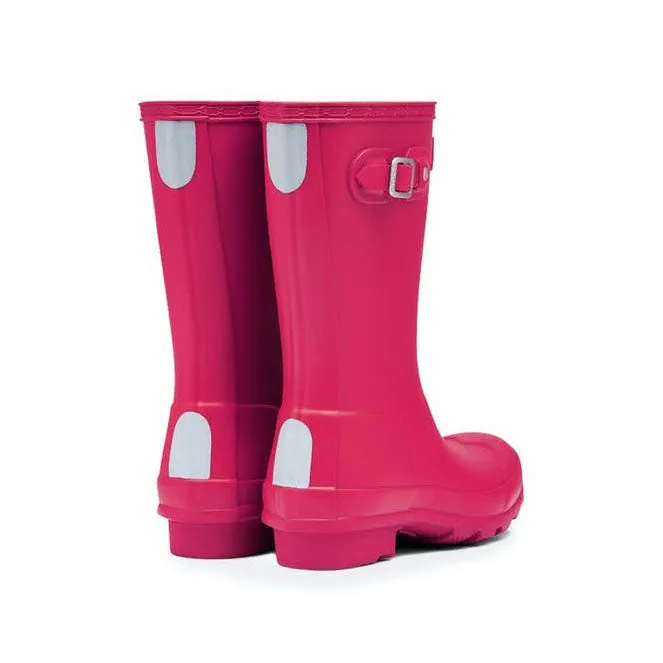 Hunter Original Little Kids Wellington Boots in Bright Pink