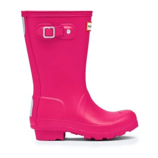 Hunter Original Little Kids Wellington Boots in Bright Pink