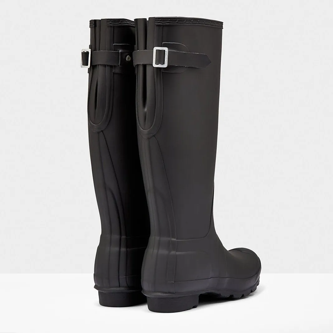 Hunter Women's Original Tall Back Adjustable Wellington Boots in Black