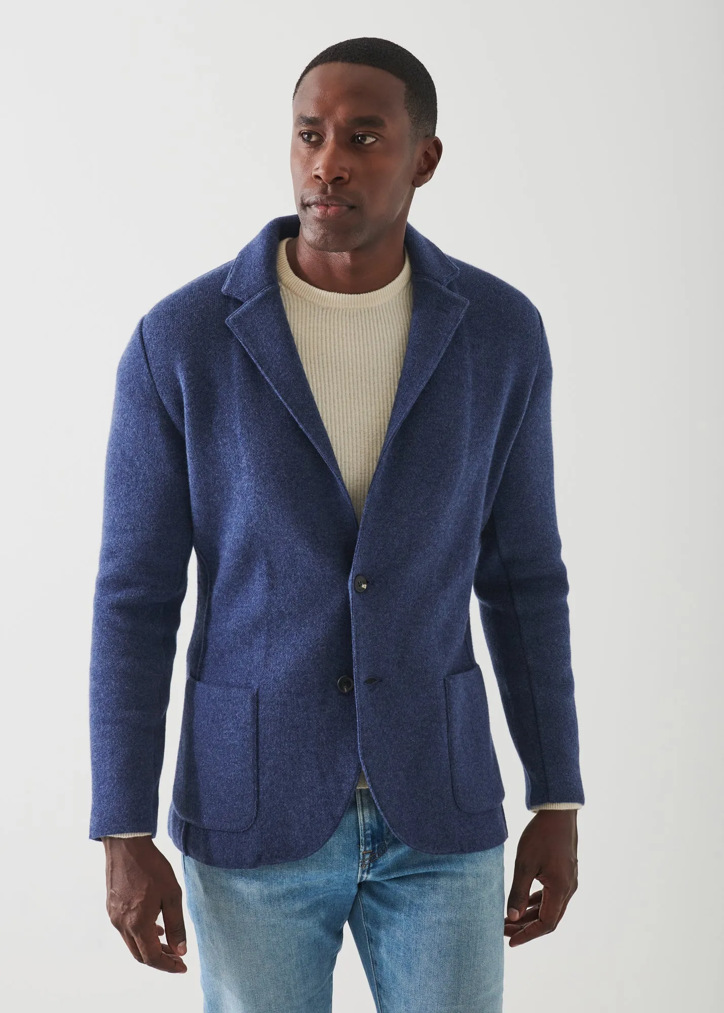 ITALIAN CASHMERE TWO-BUTTON BLAZER