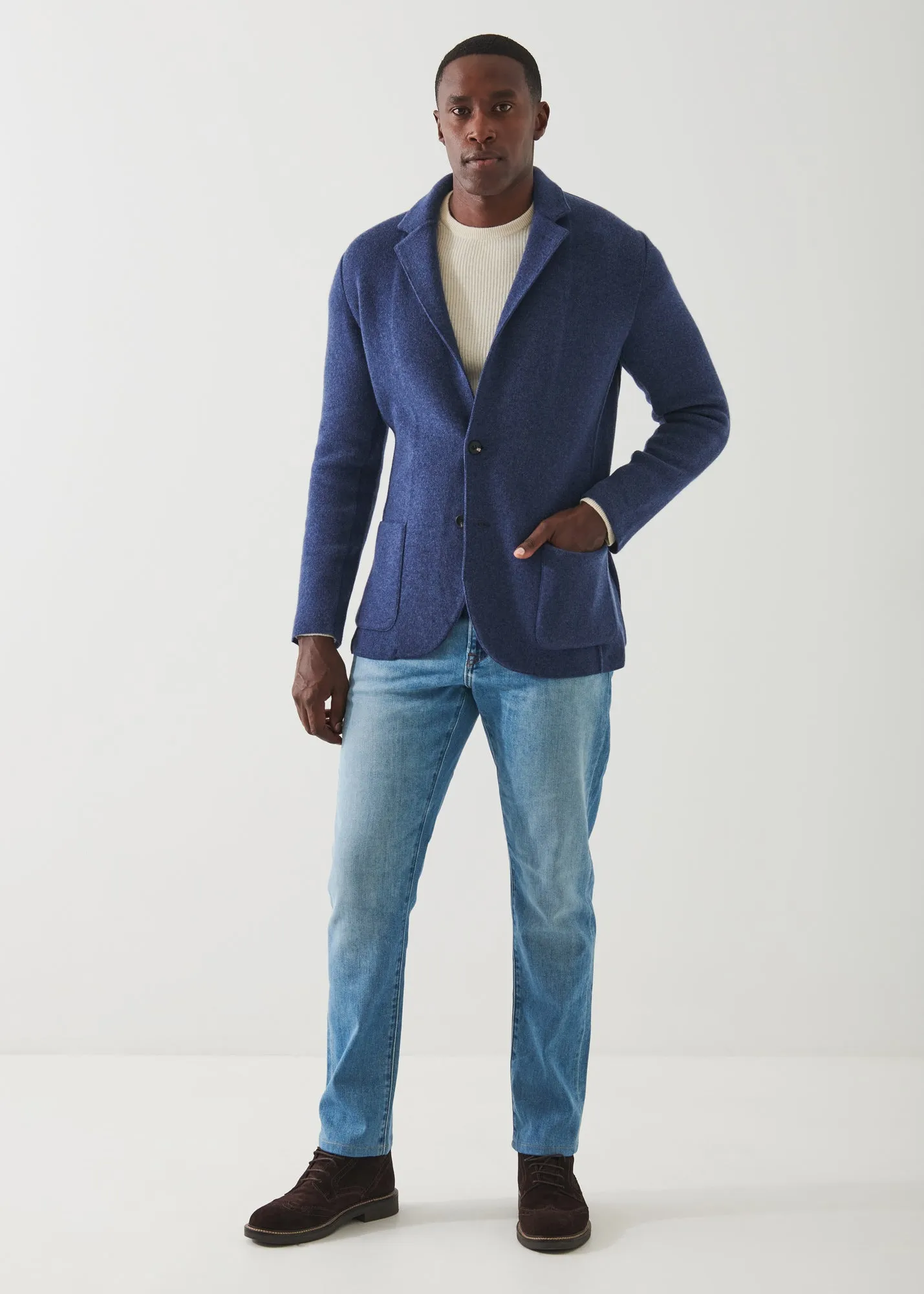 ITALIAN CASHMERE TWO-BUTTON BLAZER