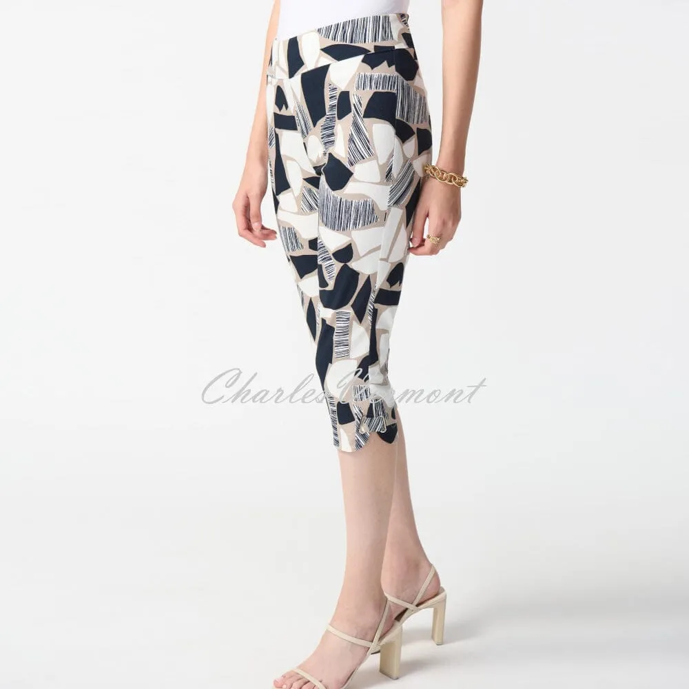 Joseph Ribkoff Abstract Print Capri Trouser - Style 242224