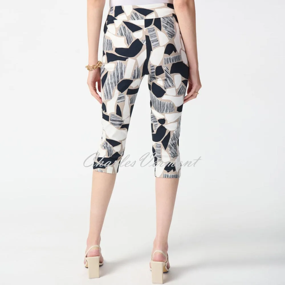 Joseph Ribkoff Abstract Print Capri Trouser - Style 242224