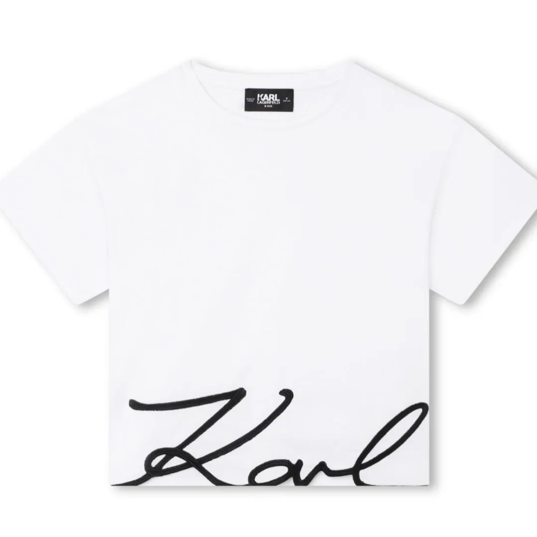 Karl Lagerfeld T-Shirt Bottom Logo White