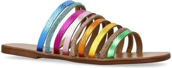 Kurt Geiger London Daisy Rainbow flat sandals Blue